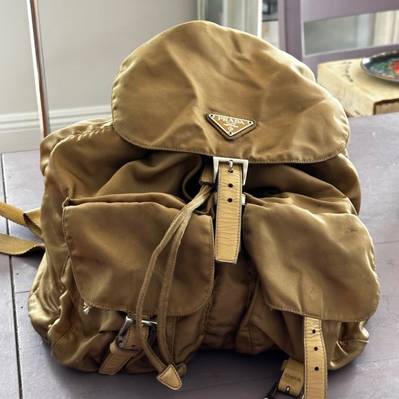 Prada sand Nylon Backpack - Picture 5 of 16